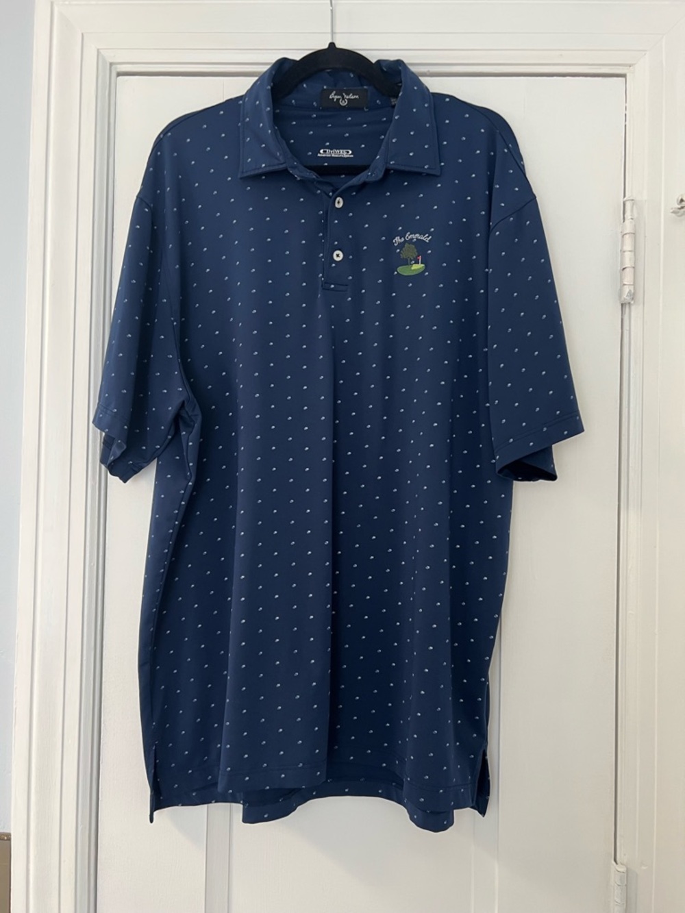 Byron Nelson Navy Micro Dot Short-Sleeve Golf Polo Size XL